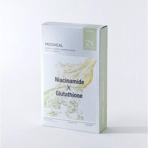 MEDIHEAL Derma Synergy Wrapping Mask Sheet 10P #Niacinamide X Glutathione - Glam Global UK