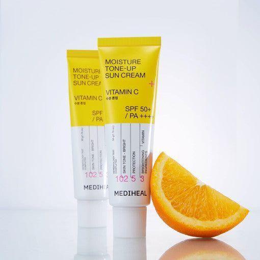MEDIHEAL MEDIHEAL Moisture Tone - Up Sun Cream Vitamin C 50ml (SPF 50+, PA++++) - Glam Global UKMEDIHEAL