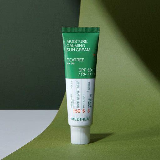 MEDIHEAL Moisture Calming Sun Cream Tea Tree 50ml (SPF 50+, PA++++) - Glam Global UK