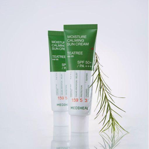 MEDIHEAL Moisture Calming Sun Cream Tea Tree - 50ml | SPF 50+ PA++++ UV Protection & Skin Soothing - Glam Global UKMEDIHEAL
