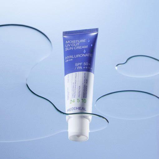 MEDIHEAL Moisture UV Cut Sun Cream Hyaluronate 50ml (SPF 50+, PA++++) - Glam Global UKMEDIHEAL