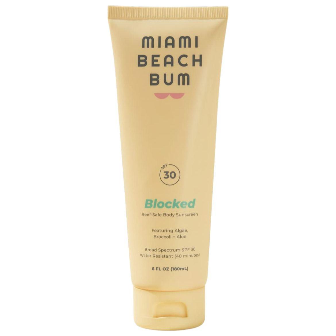 Miami Beach Bum SPF 30 Blocked Mineral Body Sunscreen - 180ml - Glam Global UK
