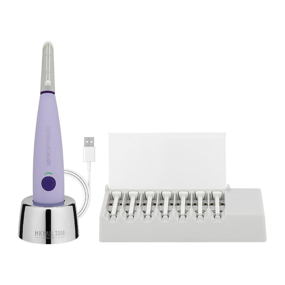 Michael Todd Beauty Sonicsmooth 2-in-1 Dermaplaning System with 8 Weeks of Safety Edges - Glam Global UK