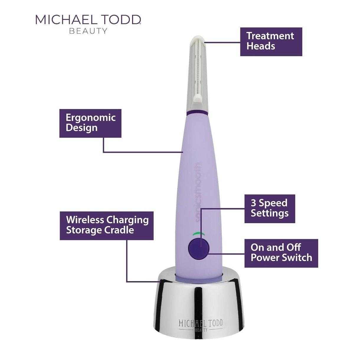 Michael Todd Beauty Sonicsmooth 2-in-1 Dermaplaning System with 8 Weeks of Safety Edges - Glam Global UK