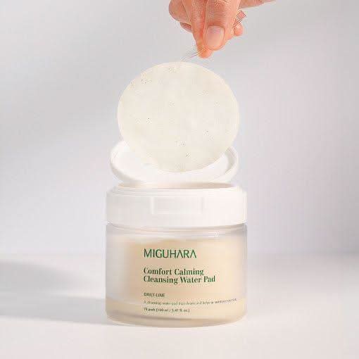 MIGUHARA Comfort Calming Cleansing Water Pad 70 pads 160ml - Glam Global UKMIGUHARA