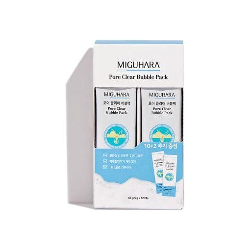 MIGUHARA Pore Clear Bubble Pack Set (5g x 12 sachets) - Glam Global UK