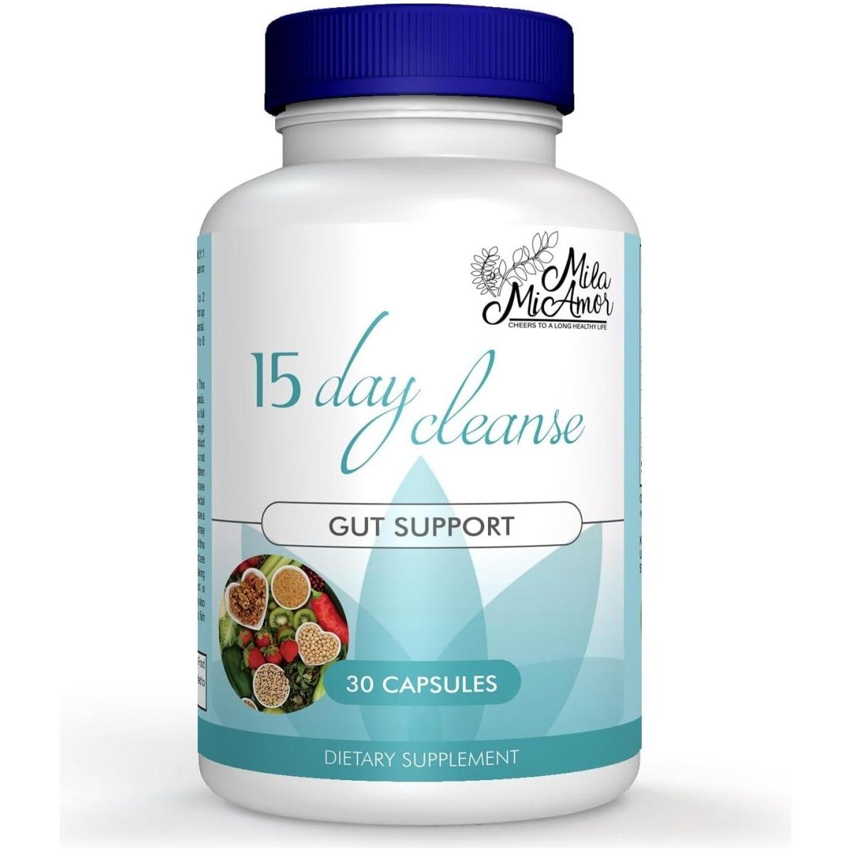 Milamiamor 15 Day Cleanse - Gut and Colon Support Made in USA | 30 Capsules - Glam Global UK