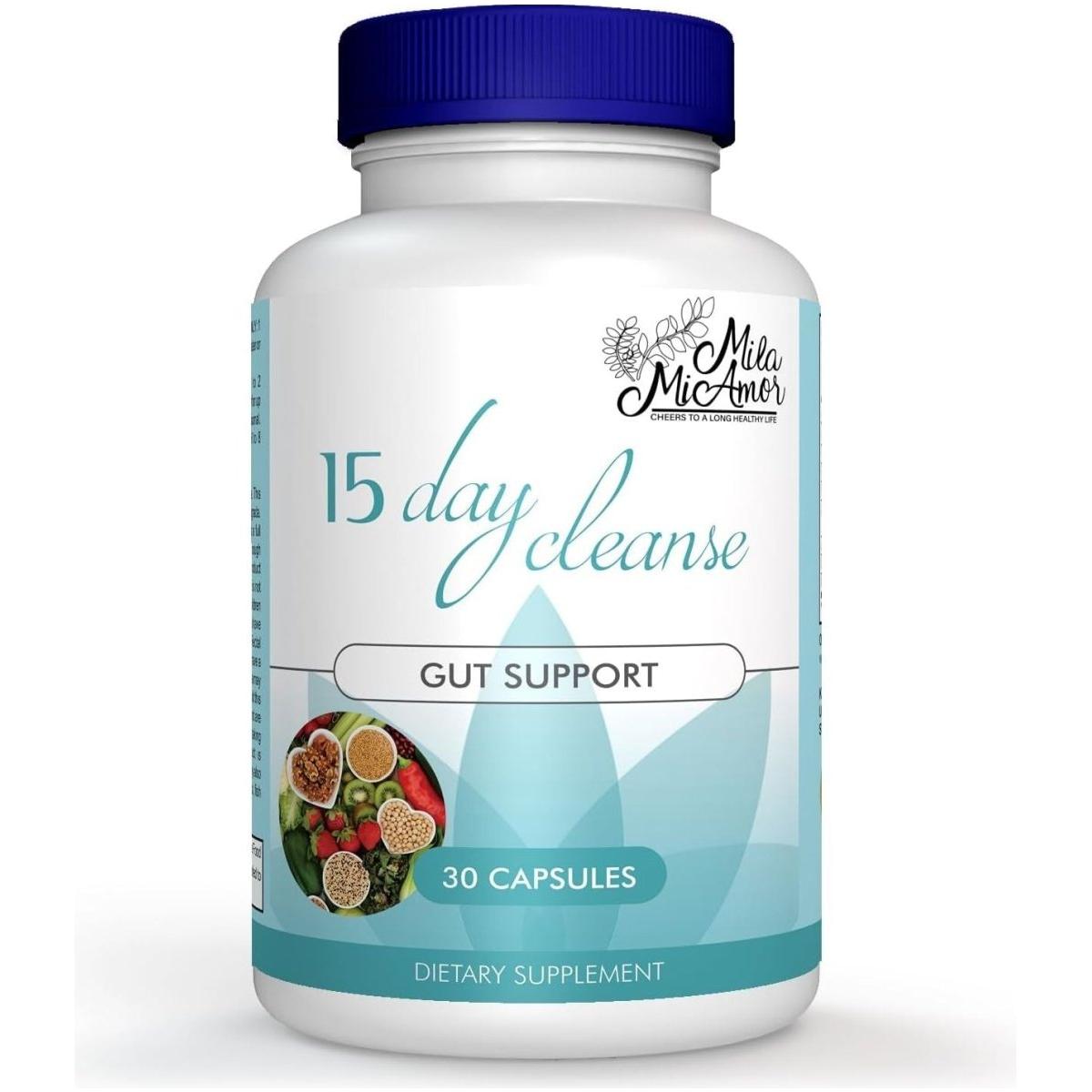 Milamiamor 15 Day Cleanse - Gut and Colon Support Made in USA | 30 Capsules - Glam Global UK