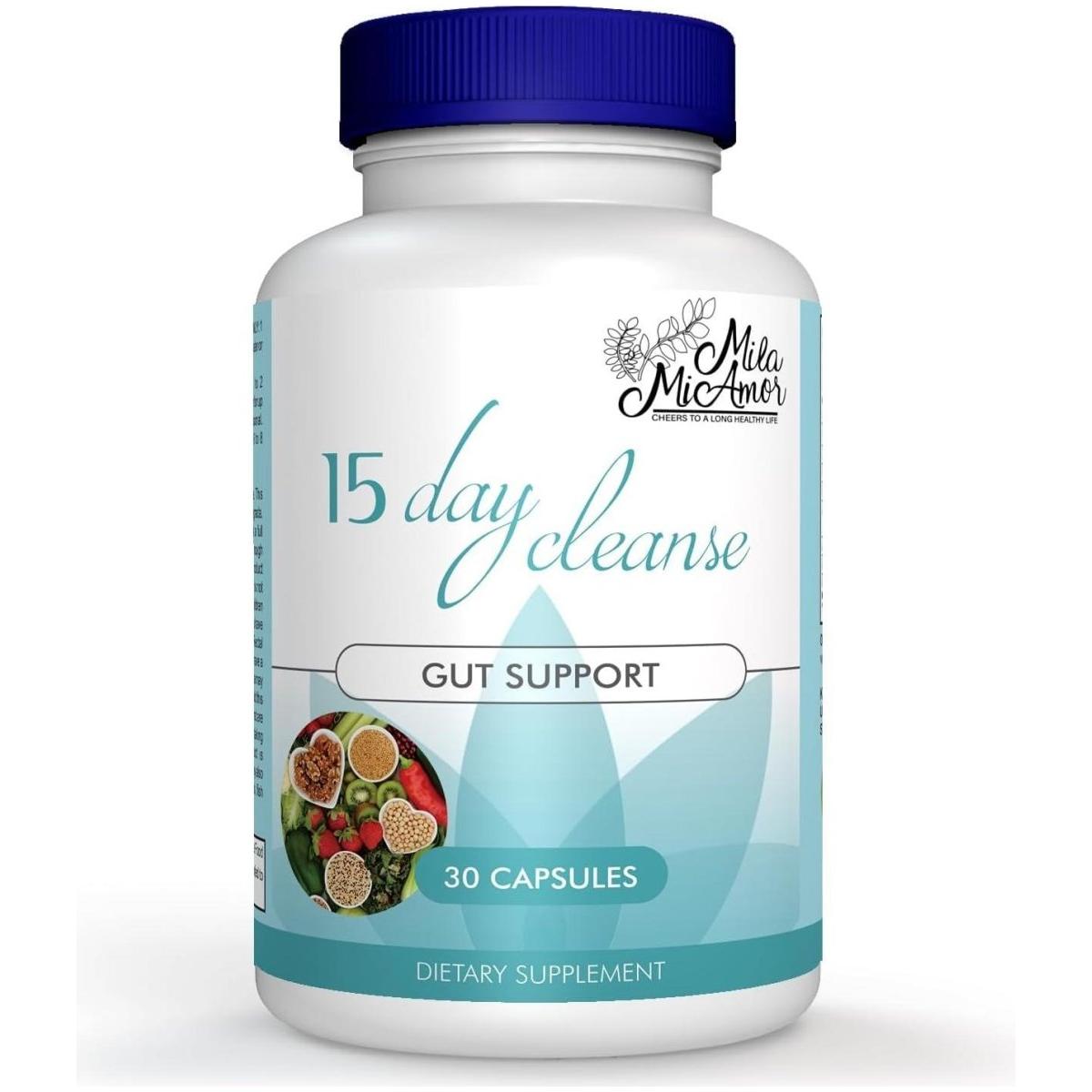 Milamiamor 15 Day Cleanse - Gut and Colon Support Made in USA | 30 Capsules - Glam Global UK