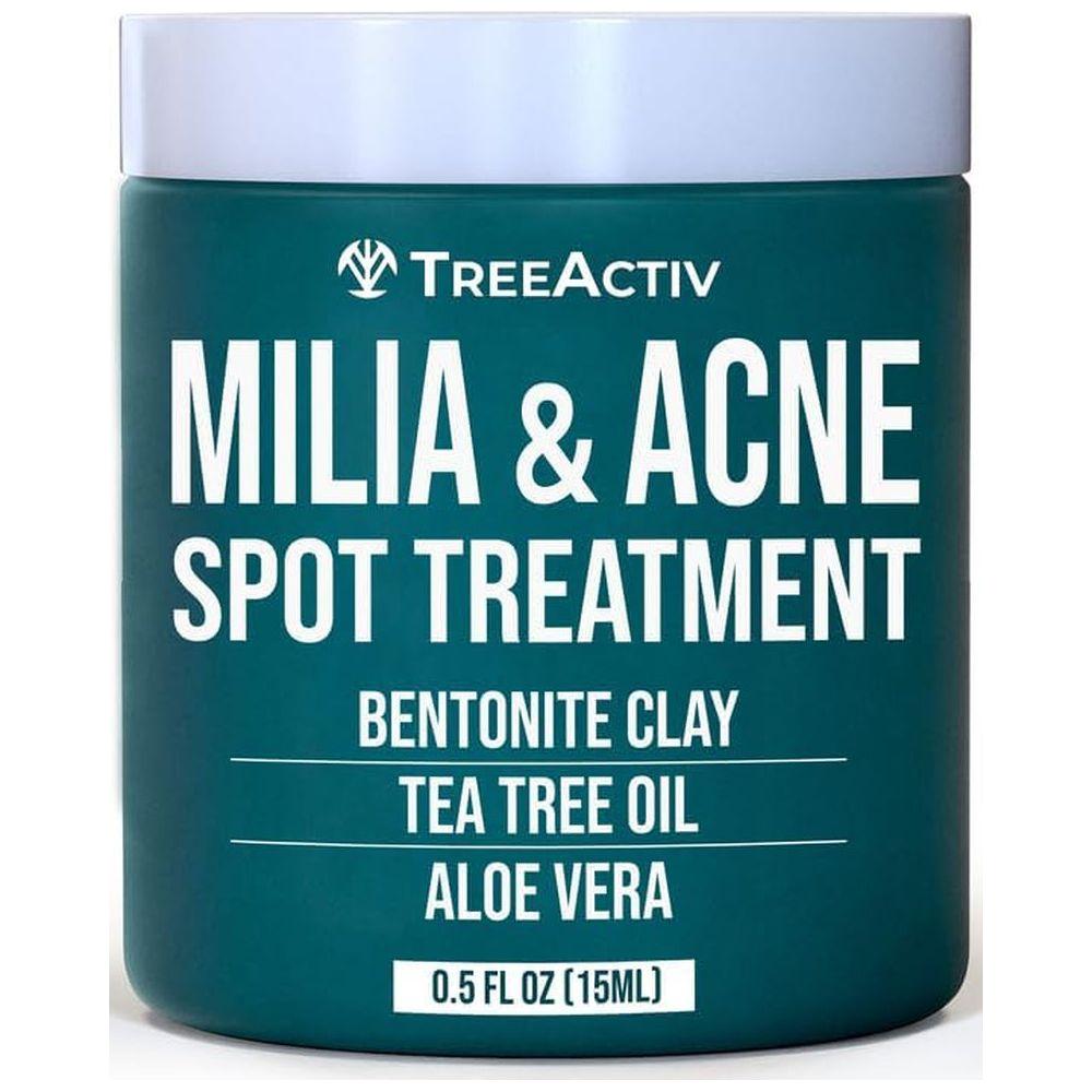 Milia & Acne Spot Treatment 0.5Oz, Overnight Milia Remover Treatment with Bentonite Clay Aloe Vera, Milia Removal Cream for Milia Prone Skin, Milia Treatment under Eyes - Glam Global UK