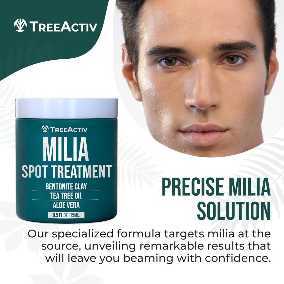 Milia & Acne Spot Treatment 0.5Oz, Overnight Milia Remover Treatment with Bentonite Clay Aloe Vera, Milia Removal Cream for Milia Prone Skin, Milia Treatment under Eyes - Glam Global UK