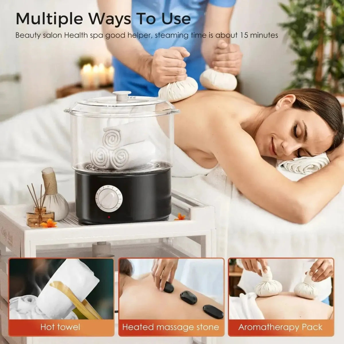 Mini Electric Spa Towel Stone Warmer - Glam Global UK