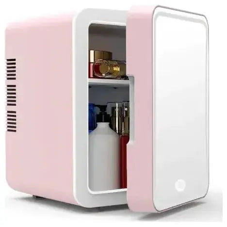 Mini Makeup Fridge with LED Mirror - Glam Global UK