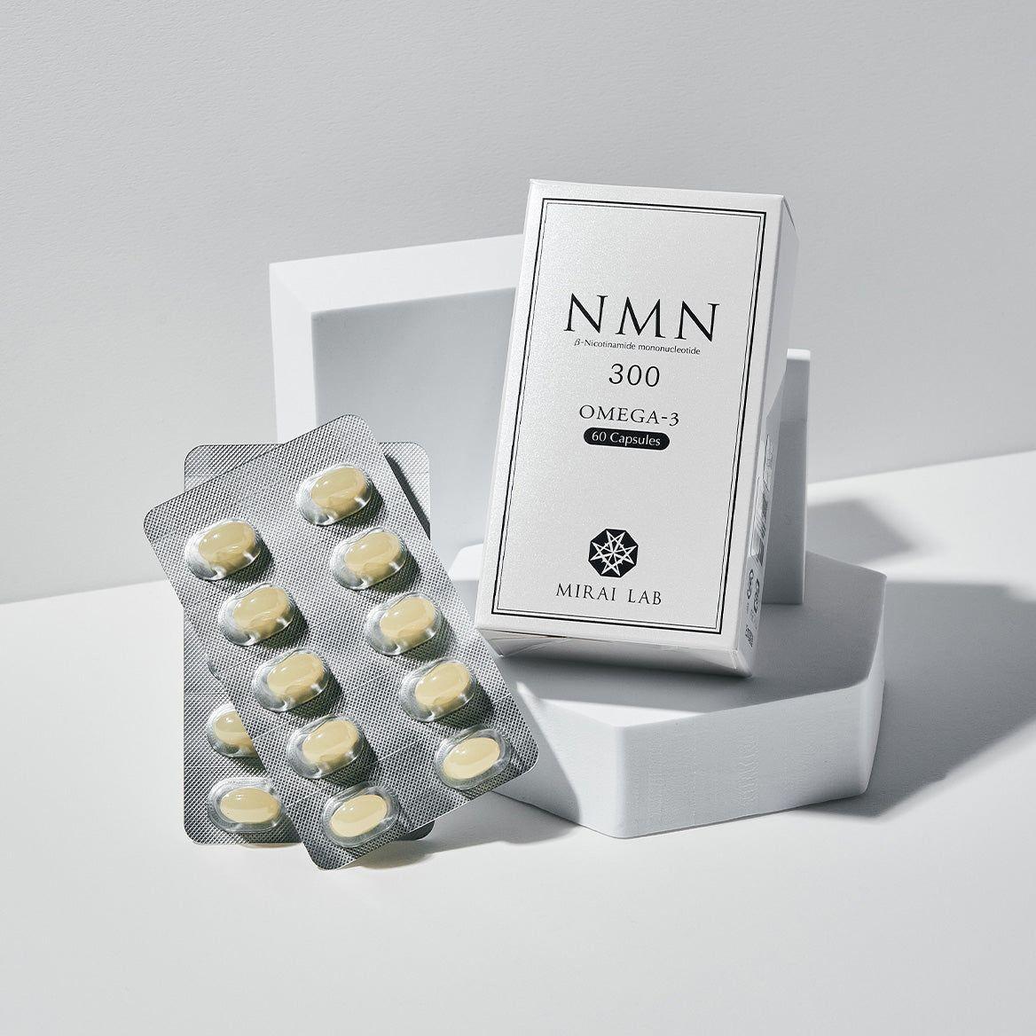 MIRAI LAB NMN 300+ Omega 3 Plus (60 tablets) - Glam Global UK