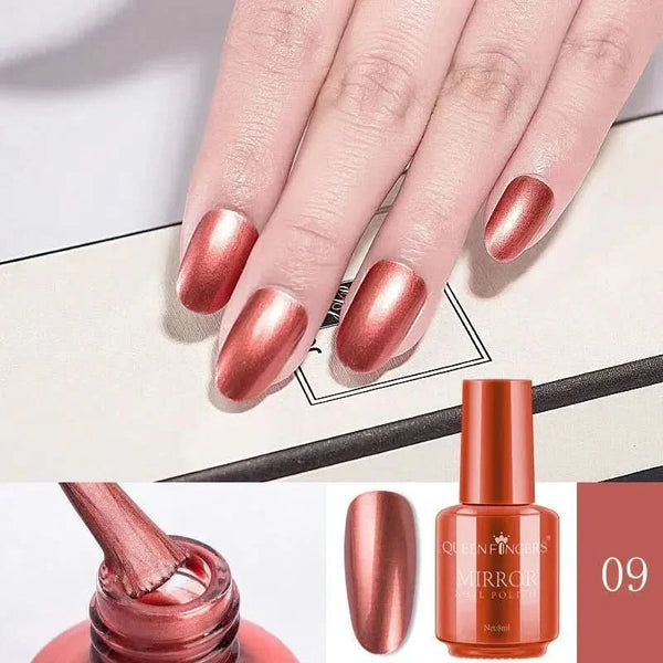 Mirror Nail Polish | High - Shine Metallic Finish | Long - Lasting & Durable | 8ml Bottle - Glam Global UKGlam Global UK