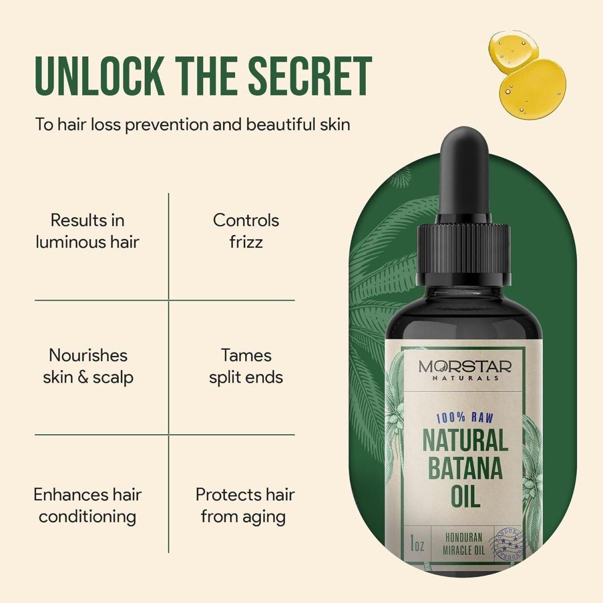 MORSTAR NATURALS 100% Raw Natural Batana Oil 1 fl oz - 30 ml - Glam Global UK