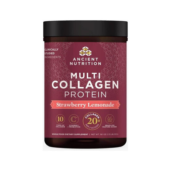 Ancient Nutrition Multi Collagen Protein Powder - Strawberry Lemonade - Glam Global UKAncient Nutrition