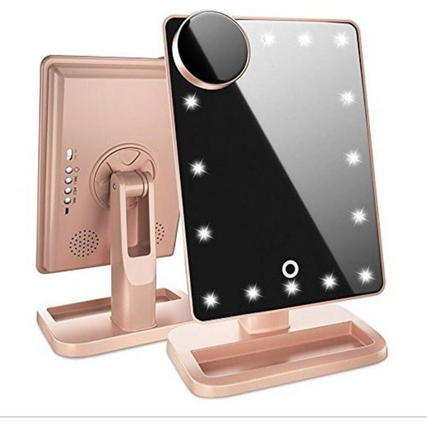 Music Mirror: Bluetooth Speaker & 10X LED Magnifier - Glam Global UKGlam Global UK