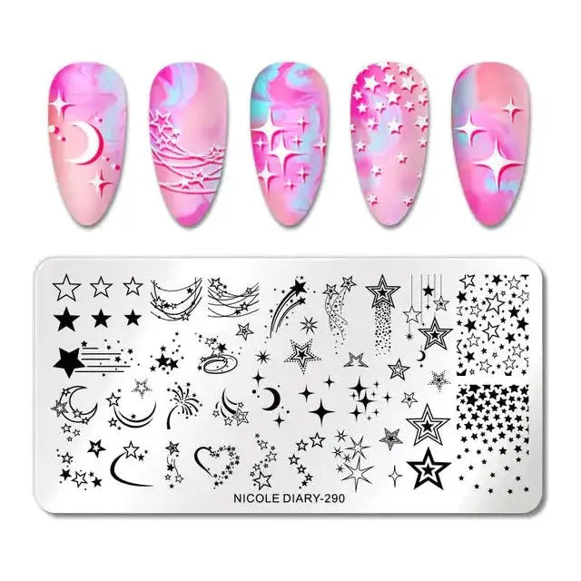 Nail Art Stamping Plates - Glam Global UK