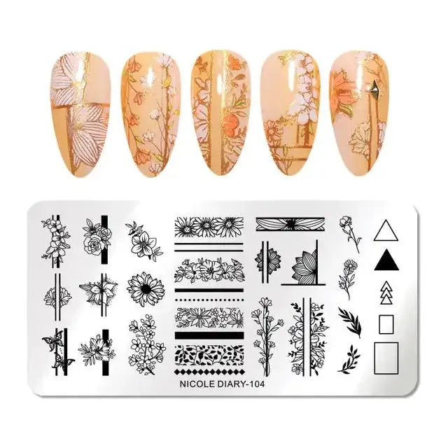 Nail Art Stamping Plates - Glam Global UK