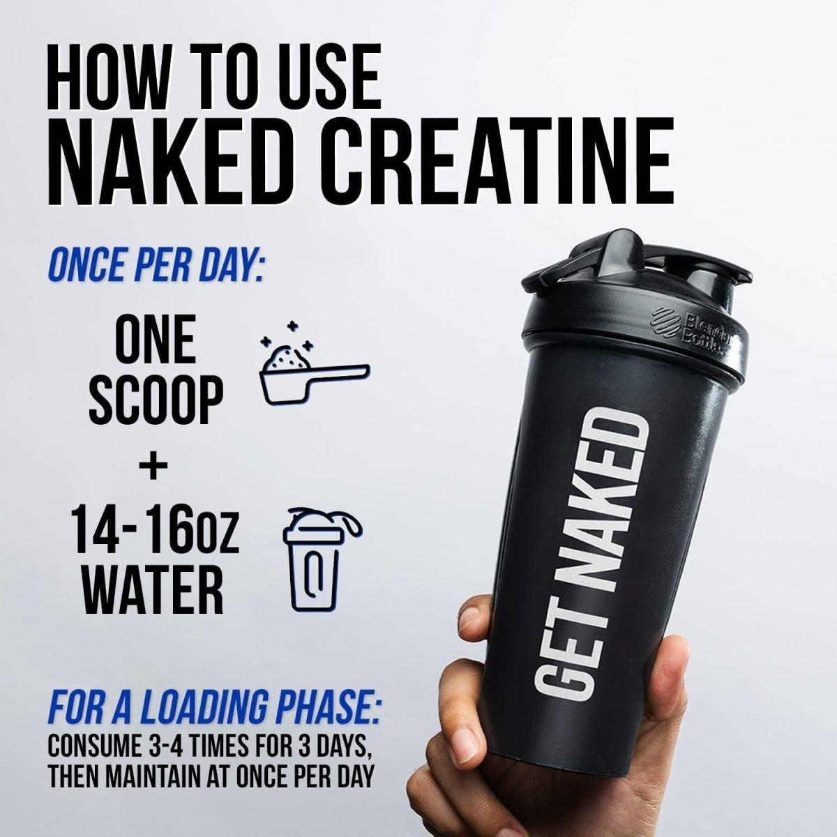 Naked Pure Creatine Monohydrate – 200 Servings - 1,000 Grams 1kg - Glam Global UK