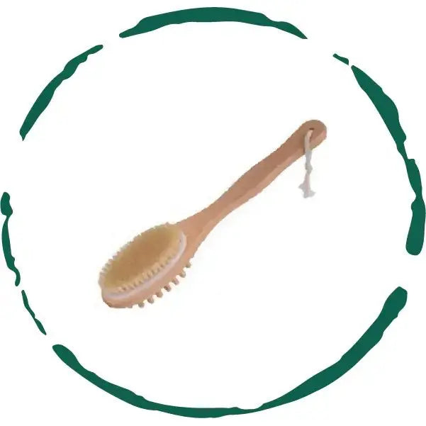 Natural Boar Bristle Bath & Body Massage Brush - Glam Global UK