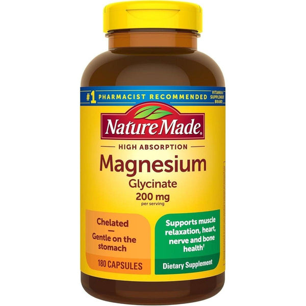 Nature Made Magnesium Glycinate 200 mg per serving - 180 Capsules - Glam Global UKNature Made