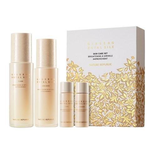 NATURE REPUBLIC Ginseng Gold Silk Toner & Emulsion Set | Premium Hydration & Balance - Glam Global UKNATURE REPUBLIC