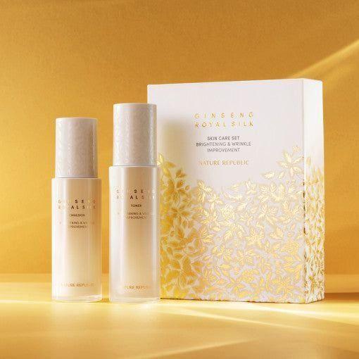 NATURE REPUBLIC Ginseng Gold Silk Toner & Emulsion Set | Premium Hydration & Balance - Glam Global UKNATURE REPUBLIC