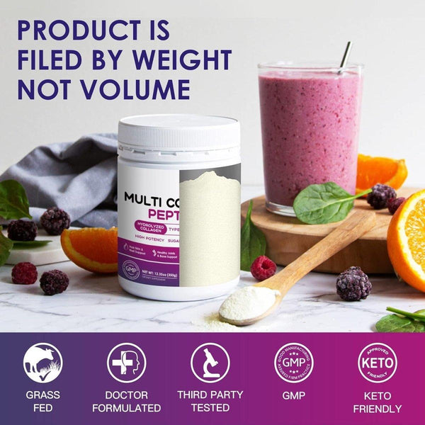 NATURE TARGET Multi Collagen Peptides Powder 12.35 oz - 350 g - Glam Global UKNATURE TARGET