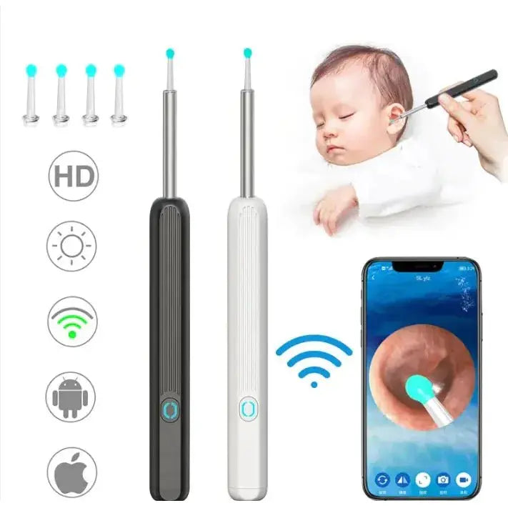 NE3 Wireless Ear Cleaner with Camera & LED Light for iPhone - Glam Global UK