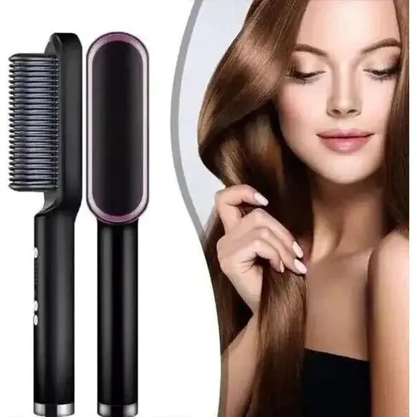 Negative Ion Hair Straightener Styling Comb - Glam Global UK