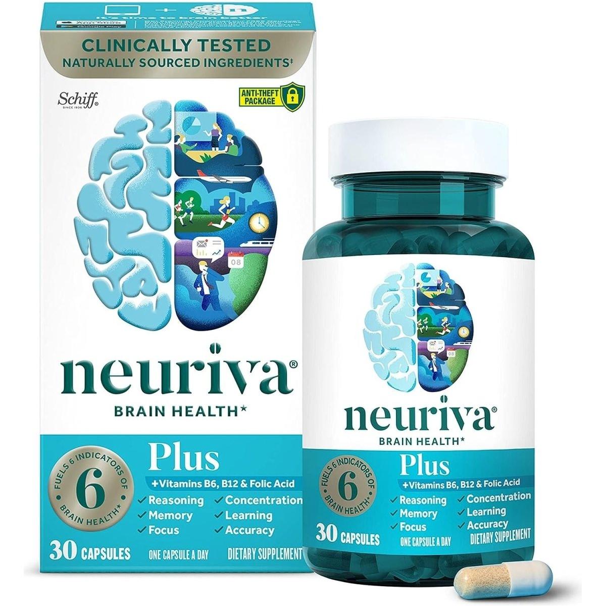 Neuriva plus Brain Supplement for Memory and Focus - 30 Capsules - Glam Global UK
