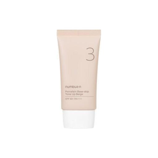 numbuzin No.3 Porcelain Base - skip Tone Up Beige SPF50+ PA++++ 50ml - Glam Global UKnumbuzin