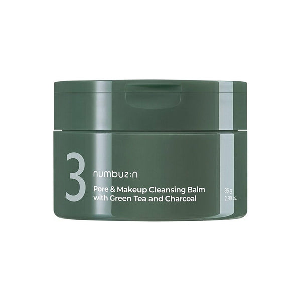 numbuzin No.3 Pore & Makeup Cleansing Balm with Green Tea and Charcoal 85g - Glam Global UKnumbuzin