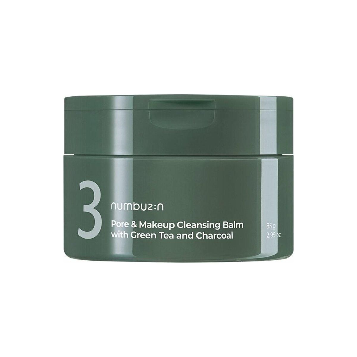 numbuzin No.3 Pore & Makeup Cleansing Balm with Green Tea and Charcoal 85g - Glam Global UK