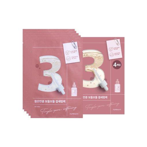 numbuzin No.3 Tingle Pore Softening Sheet Mask 10P - Glam Global UKnumbuzin