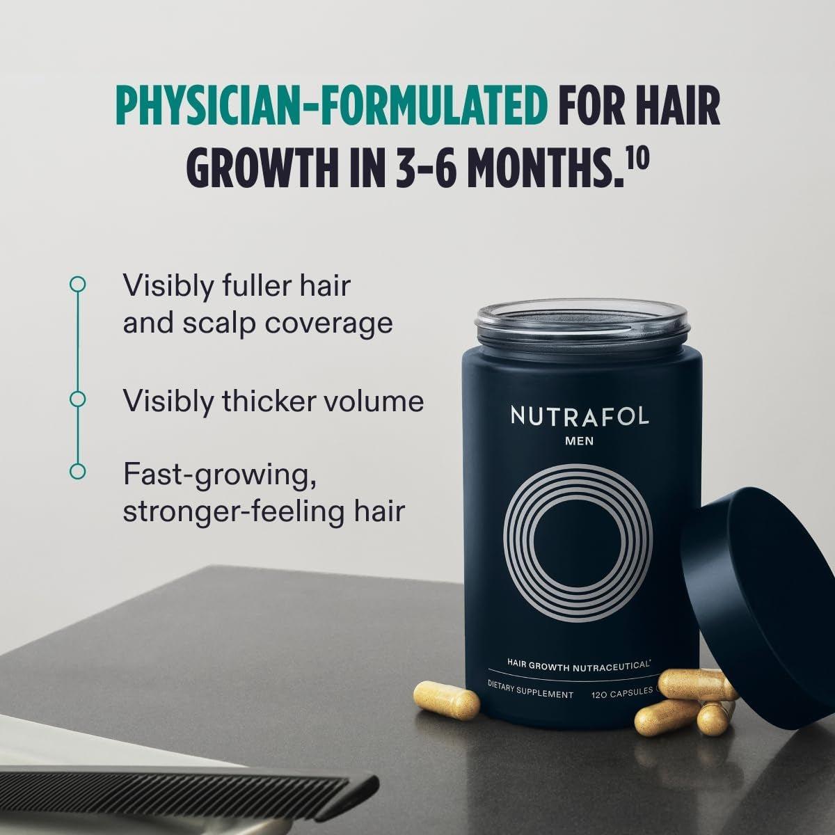 Nutrafol Men Hair Growth Supplements - 1 Month Supply (120 Capsules) - Glam Global UK