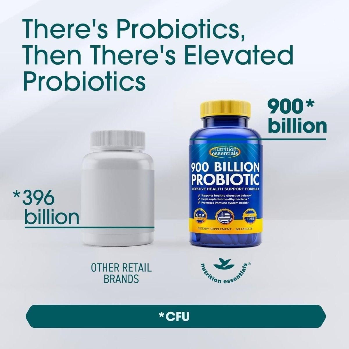 Nutrition Essentials 900 Billion Probiotics Vegan Raw Probiotic Formula - 60 Capsules - Glam Global UK