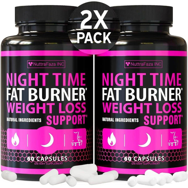 NuttraFaza INC Night Time Fat Burner Weight Loss Support Supplement for Women - 2Pack (60 Capsules per pack) - Glam Global UKNuttraFaza INC
