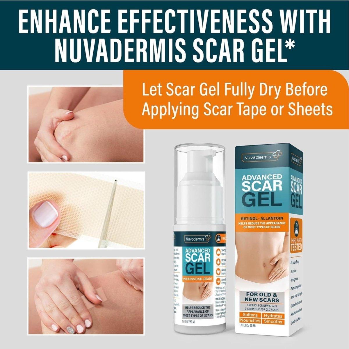 NUVADERMIS Silicone Scar Sheets - 4 Pack - Glam Global UKNUVADERMIS