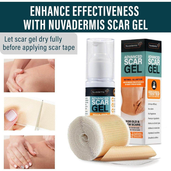 NUVADERMIS Soft Silicone Scar Tape - 1 Pack - Glam Global UKNUVADERMIS