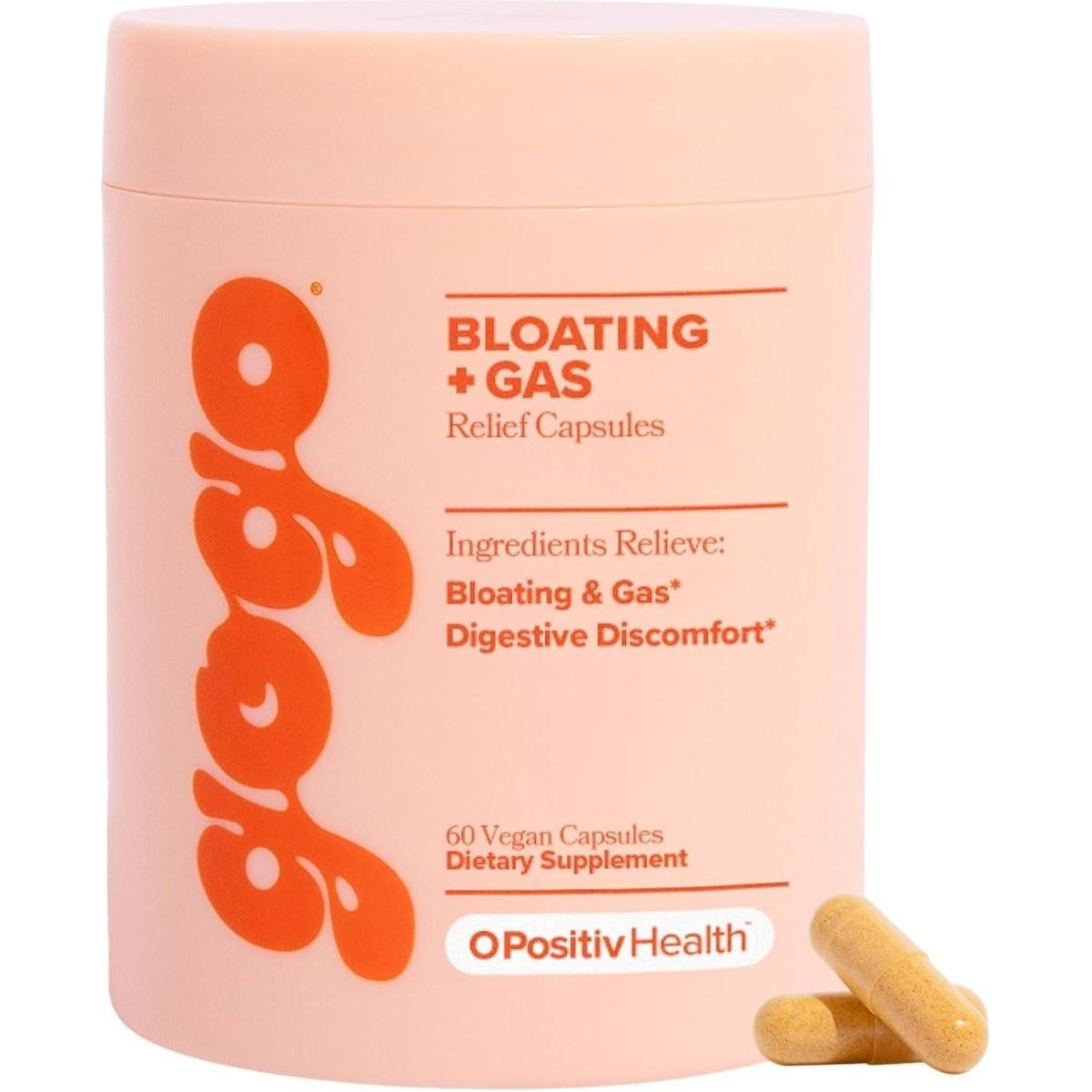 O Positiv GOGO Bloating & Gas Digestive Relief Capsules - 30 Count - Glam Global UK