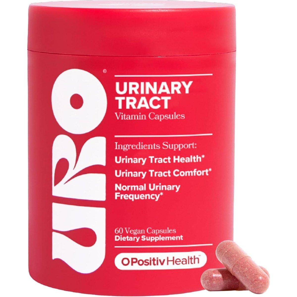 O Positiv URO Urinary Tract Vitamin Capsules - 60 Count - Glam Global UK