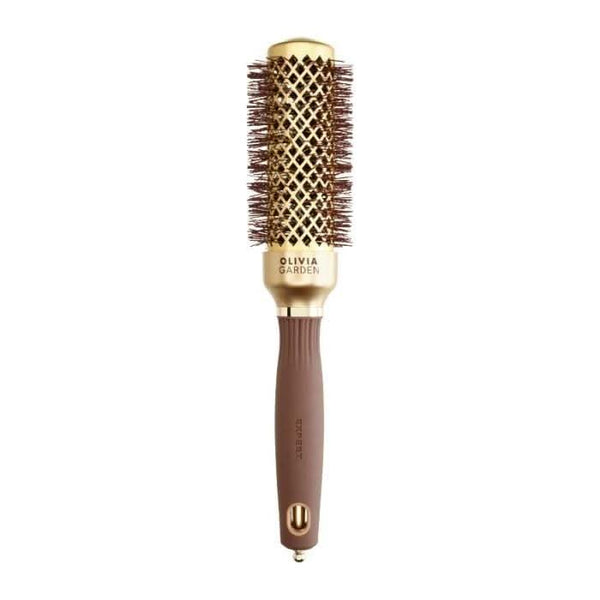 Olivia Garden Expert Blowout Shine Brush Gold and Brown 35 - Glam Global UKOlivia Garden