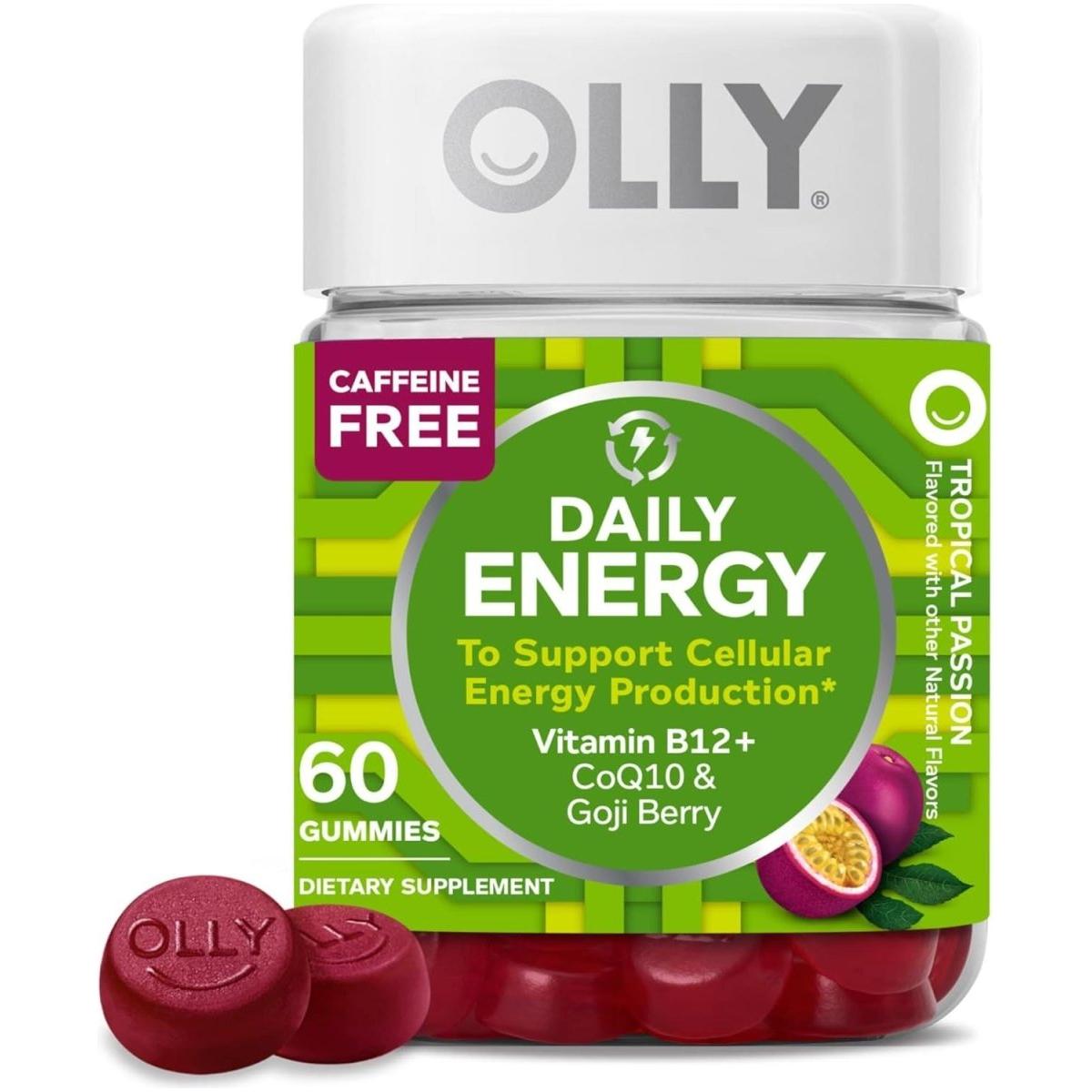 OLLY Daily Energy Gummy, Caffeine Free - 60 Count - Glam Global UK