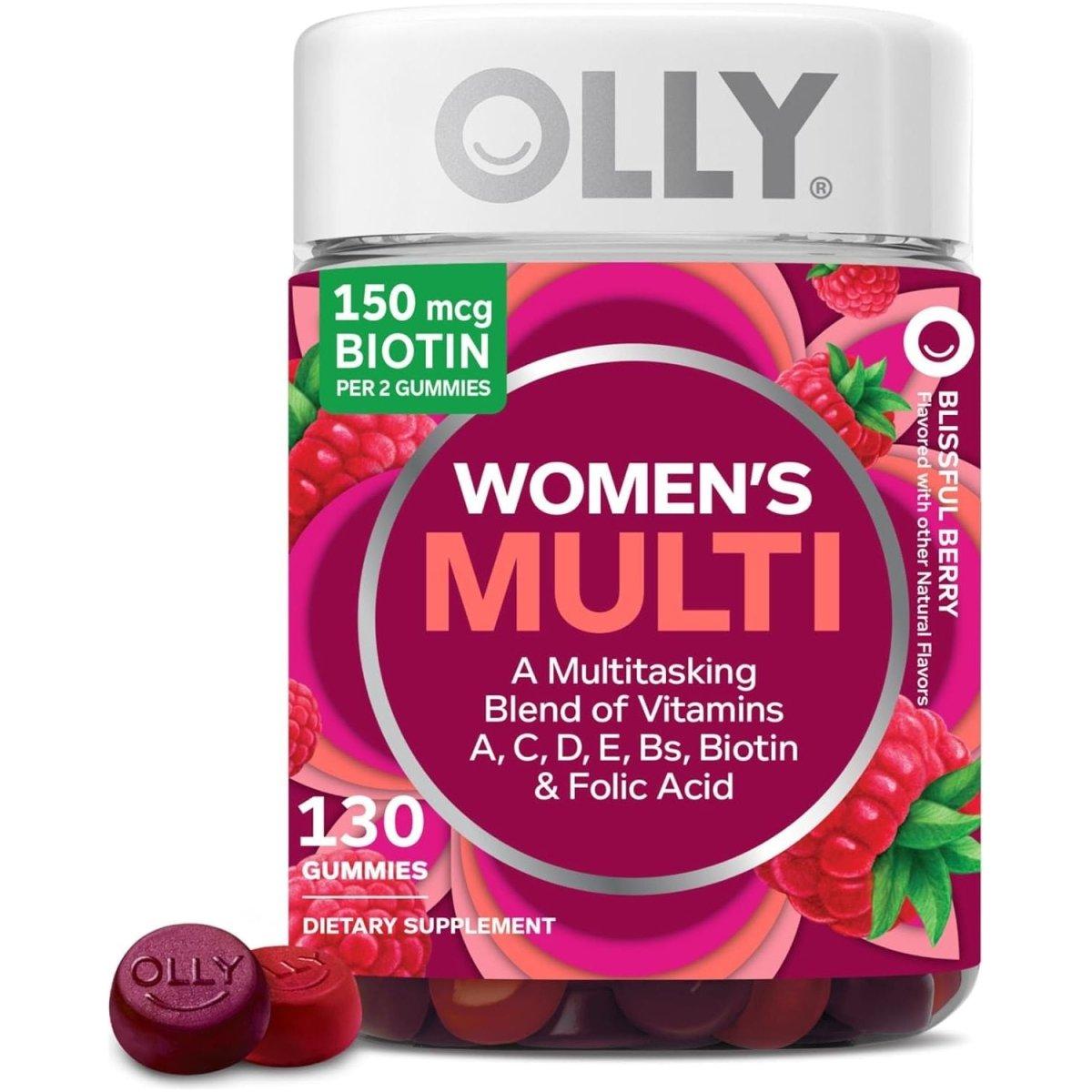 OLLY Women's Multivitamin Gummy Berry Flavor, 65 Day Supply - 130 Count - Glam Global UK