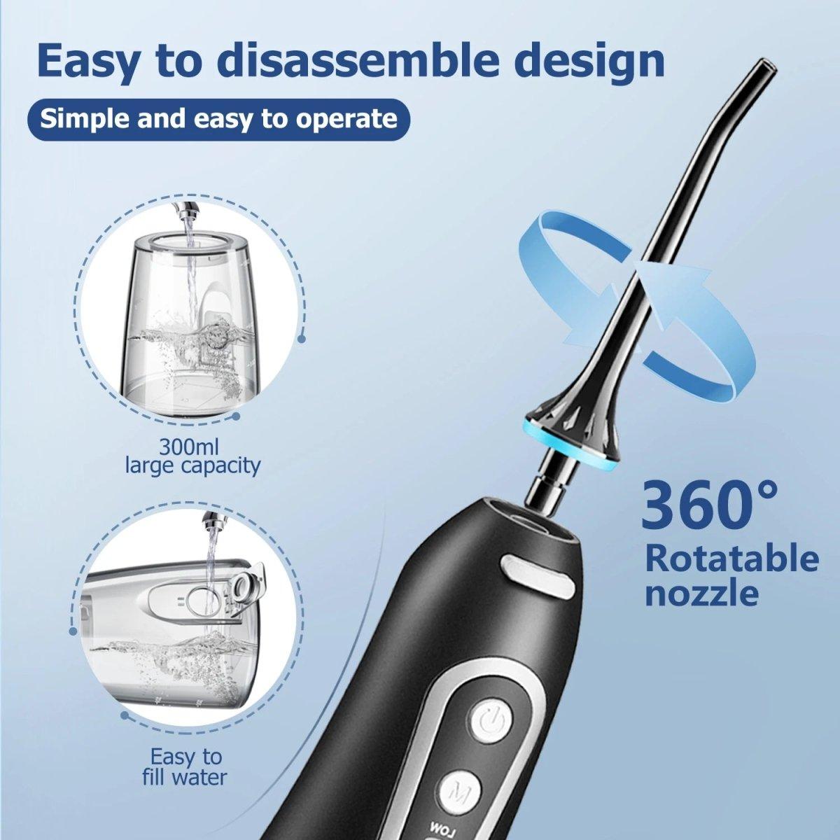 Oral Irrigator USB Rechargeable Water Flosser - Glam Global UK