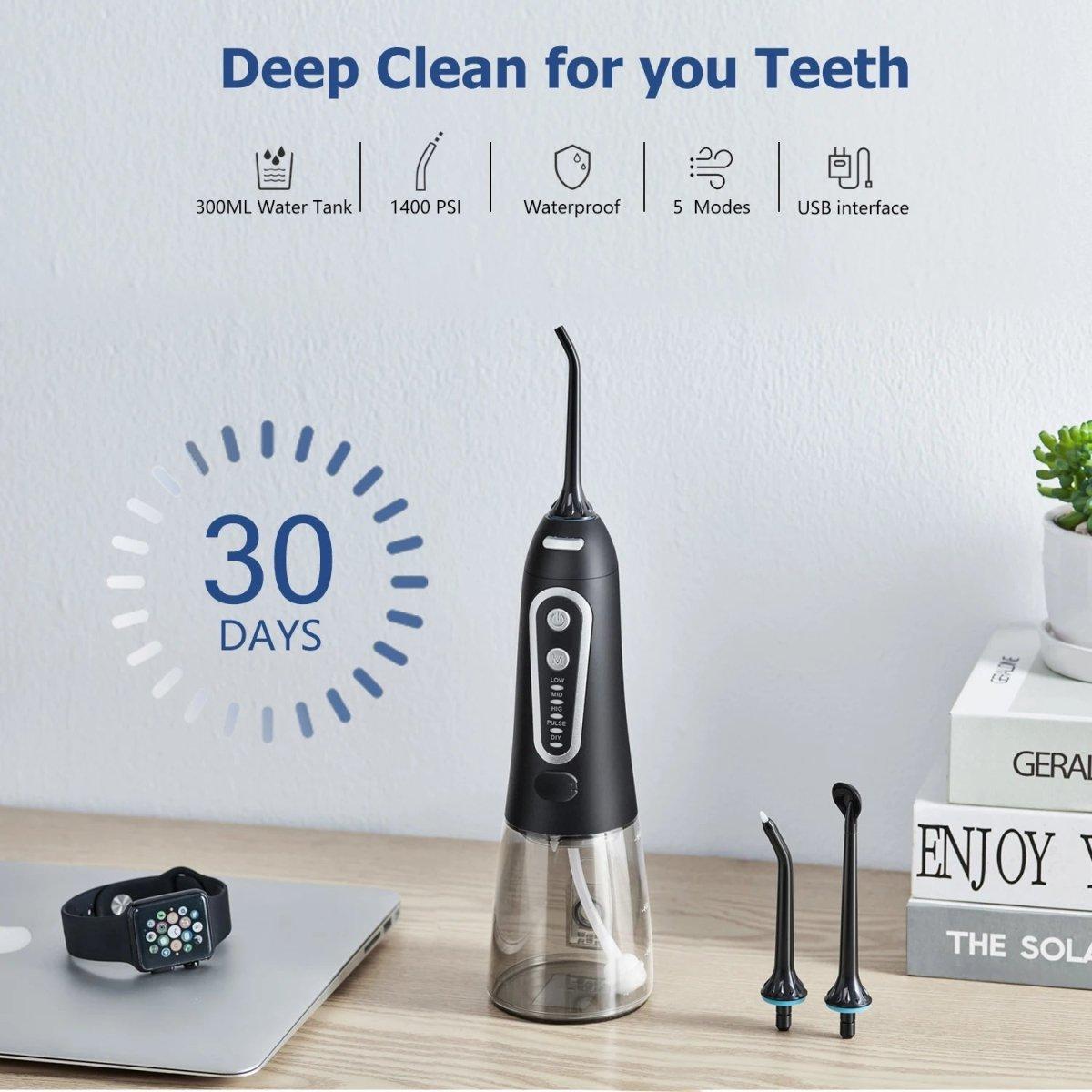 Oral Irrigator USB Rechargeable Water Flosser - Glam Global UK