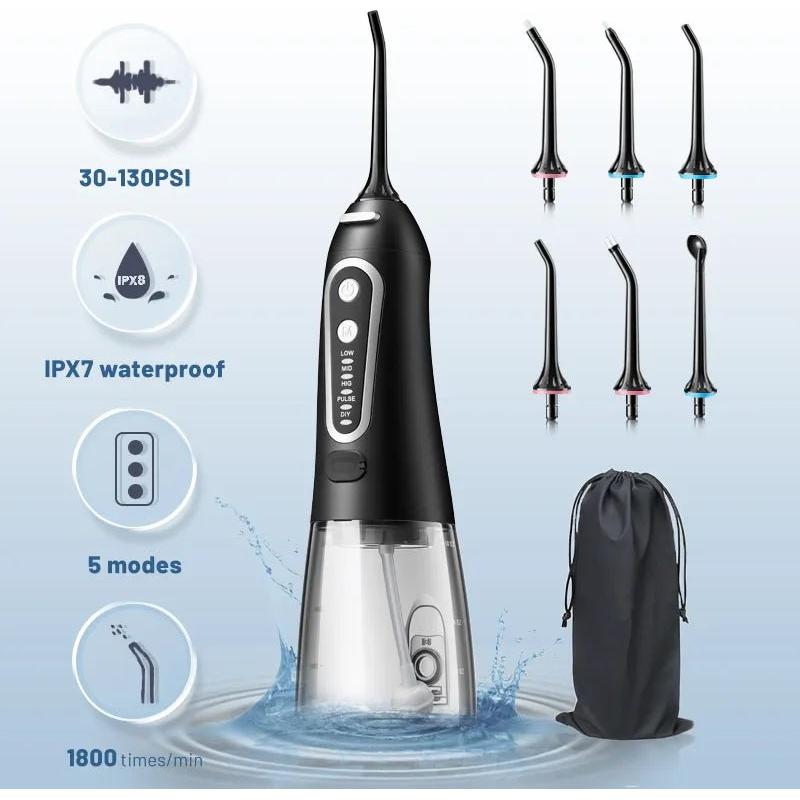 Oral Irrigator USB Rechargeable Water Flosser - Glam Global UK